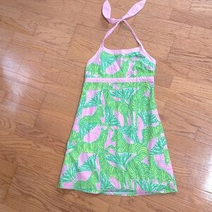Girls Lilly Pulitzer Zebra butterfly halter dress 14